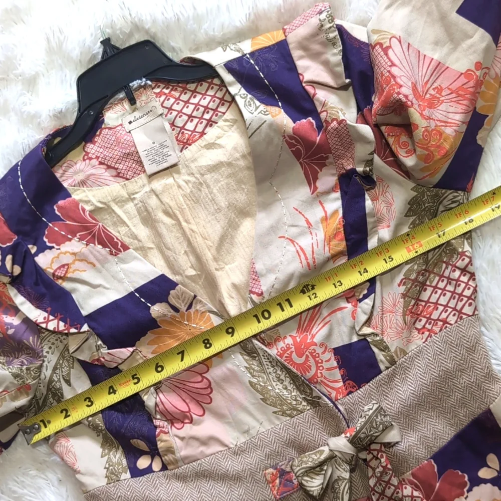 Anthropologie Elevenses Patchwork Iced Juniper Blazer Jacket Size 8 - Picture 14 of 16